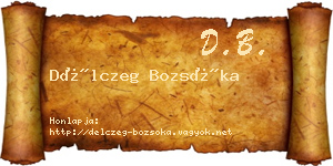 Délczeg Bozsóka névjegykártya